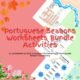 German Season Vocabulary Bundle Worksheets Activity Winter Spring Summer Winter