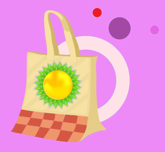 Decorative handbag with sunflower design