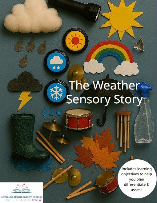 Weather sensory story with educational resources.